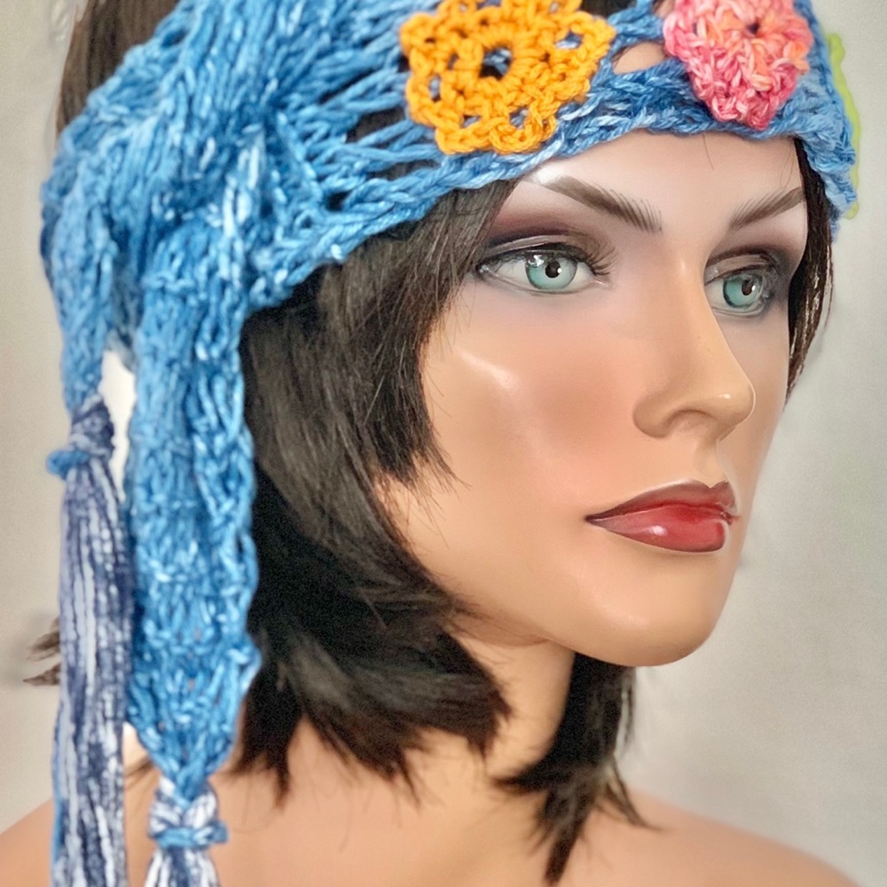 Hand Knits 2 Love Cotton Bandana Scarf Design Hip - Picture 4 of 15